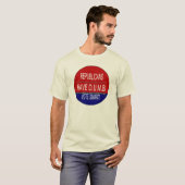 共和党は馬鹿だ -賢く投票しよう- 政治名言 Tシャツ (正面フル)