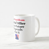 共和党をオフィスのコーヒーマグから外す コーヒーマグカップ (正面右)