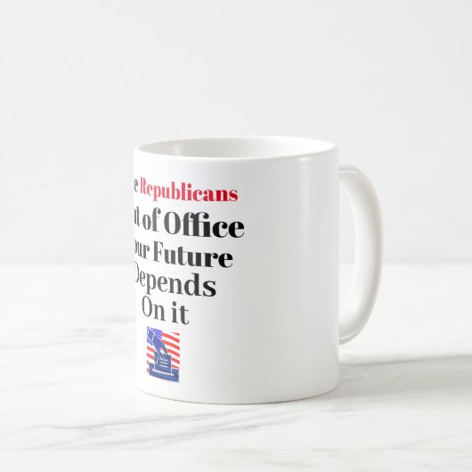 共和党をオフィスのコーヒーマグから外す コーヒーマグカップ (正面右)