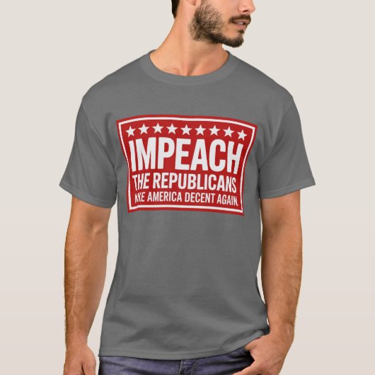 共和党を弾劾せよ (2) Tシャツ (正面)