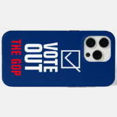 共和党を排除せよ ブルーチェックマーク Case-Mate iPhoneケース (裏面 (横))