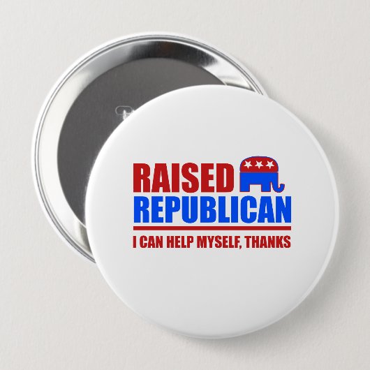 共和党を立ち上げた私は自分救済できる。 缶バッジ (正面&裏面)