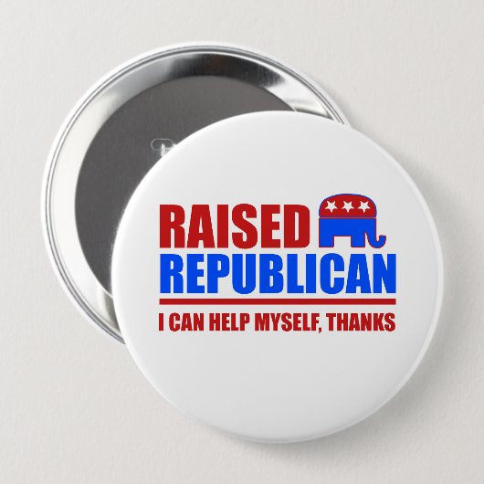 共和党を立ち上げた私は自分救済できる。 缶バッジ (正面&裏面)