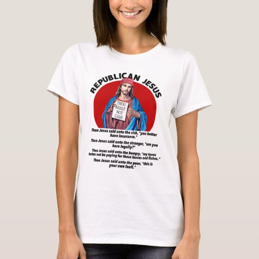 共和党イエス – 民主党員 Tシャツ (正面)