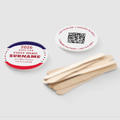 共和党キャンペーン用カスタムQRコード入りうちわ ハンドファン (組立なし)