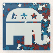共和党コースター ガラスコースター (正面)