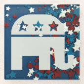 共和党コースター ガラスコースター (正面)