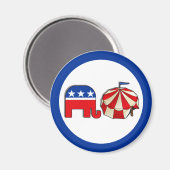 共和党サーカス象とテントマグネット マグネット (正面/裏面)
