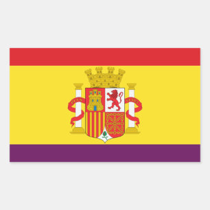 共和党スペインの州旗 – バンデラ・レプブリカエスパーニャ 長方形シール