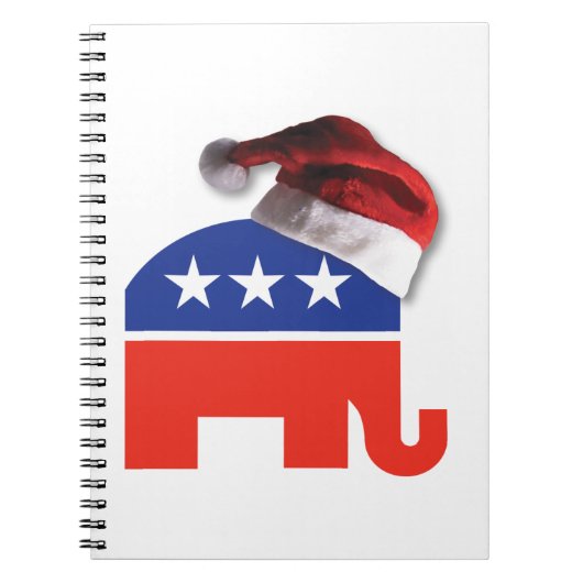 共和党ゾウクリスマス ノートブック (正面)
