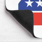 共和党ゾウクリスマス マウスパッド (コーナー)