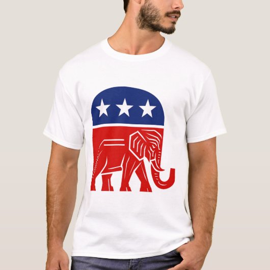 🐘共和党ゾウ保守派 Tシャツ (正面)