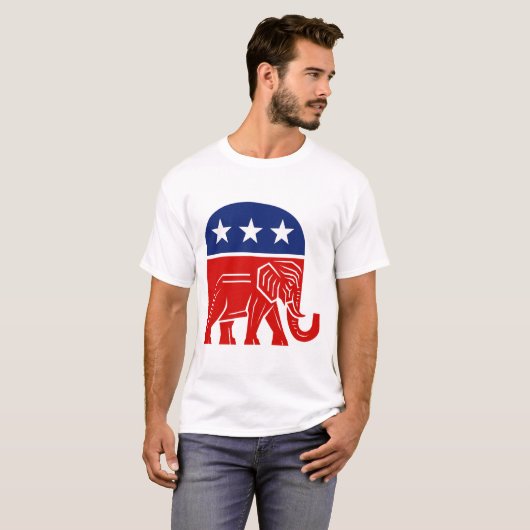 🐘共和党ゾウ保守派 Tシャツ (正面フル)