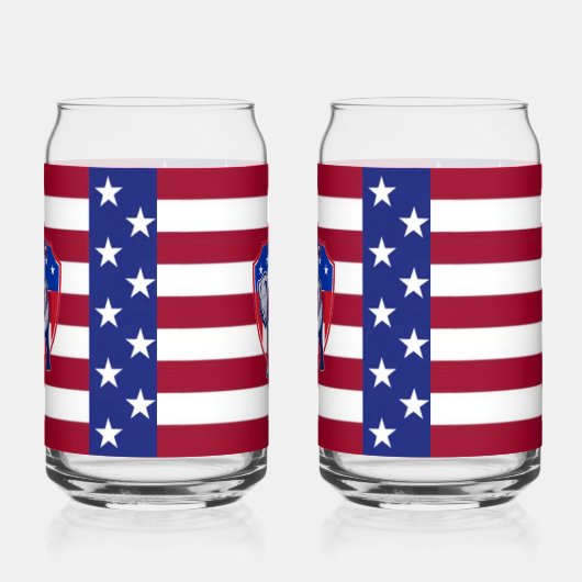 共和党ゾウ ガラス缶 (左)