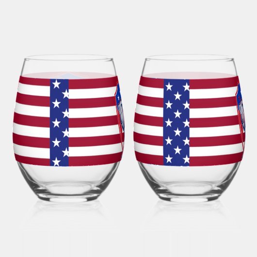 共和党ゾウ ステムなしワイングラス (右)