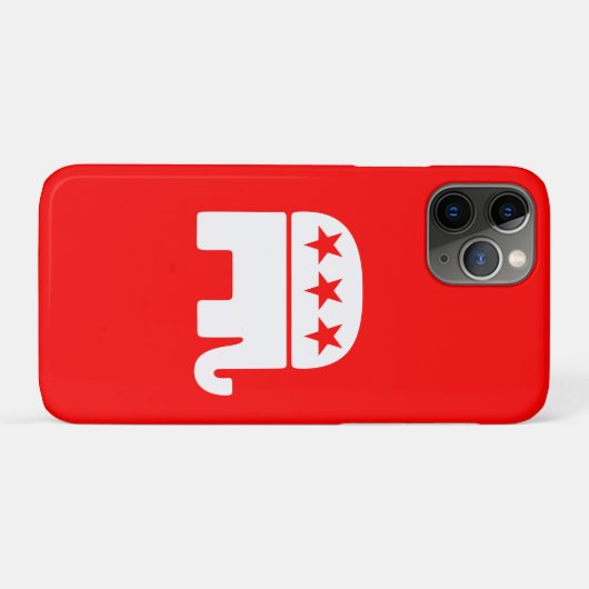 共和党ゾウ Case-Mate iPhoneケース (裏面(横))