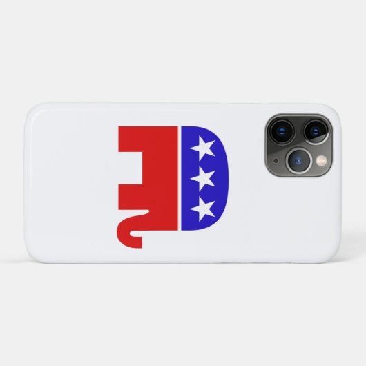 共和党ゾウ Case-Mate iPhoneケース (裏面(横))