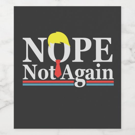 共和党トランプのおもしろい大統領職を再開しない ワインラベル (シングルラベル)