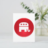 共和党パーティーのロゴ インビテーションポストカード (スタンド正面)
