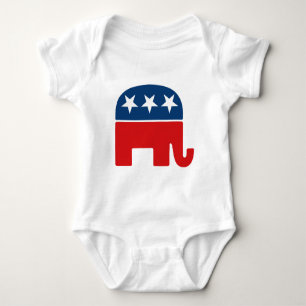 共和党パーティーロゴ – GOP Elefant ベビーボディスーツ