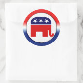 共和党パーティー記号 ラウンドシール (バッグ)