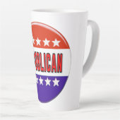 共和党ボタン カフェラテマグ (右アングル)