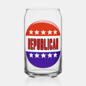 共和党ボタン ガラス缶 (正面)