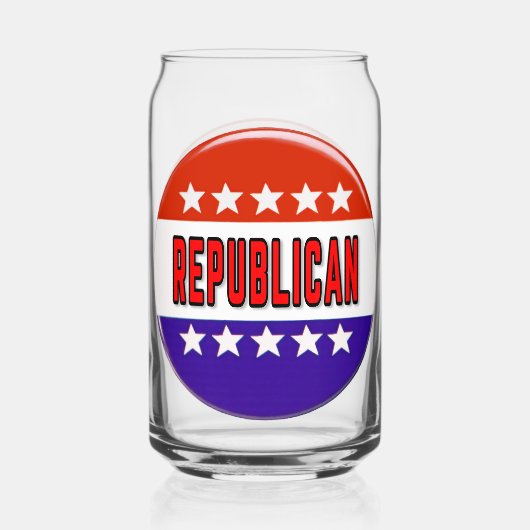 共和党ボタン ガラス缶 (正面)