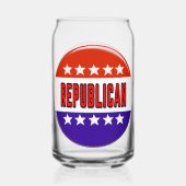 共和党ボタン ガラス缶 (裏面)