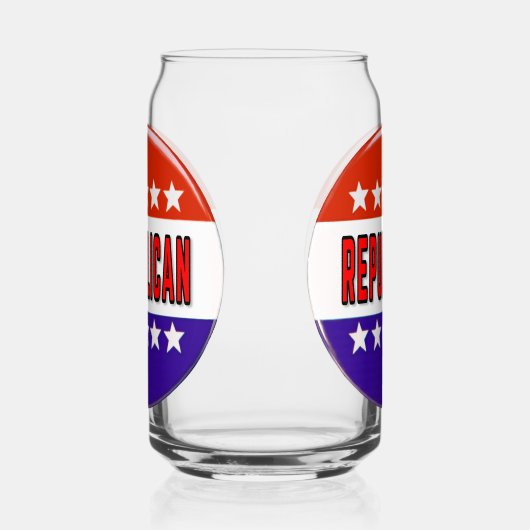 共和党ボタン ガラス缶 (右)