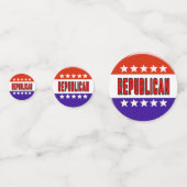 共和党ボタン コンフェッティ (裏面)