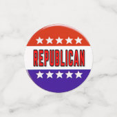 共和党ボタン コンフェッティ (スモール正面)