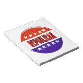 共和党ボタン ノートパッド (アングル)