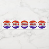 共和党ボタン ペットボトルラベル (シングルラベル)