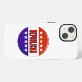 共和党ボタン iPhoneケース (裏面横)