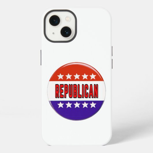 共和党ボタン iPhoneケース (裏面)