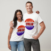 共和党ボタン Tシャツ (ユニセックス)