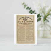 共和党全国大会プラットフォーム1860 ポストカード (スタンド正面)