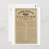 共和党全国大会プラットフォーム1860 ポストカード (正面/裏面)