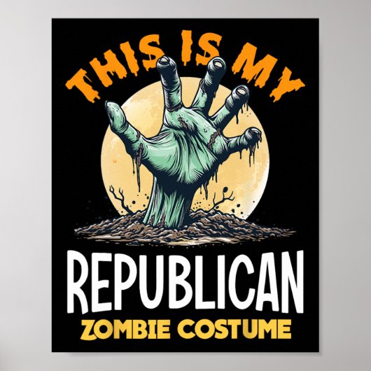 共和党員のハロウィンゾンビお揃いコスチューム ポスター (正面)