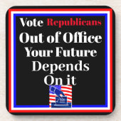 共和党員の不在投票飲料用コースター コースター (正面)