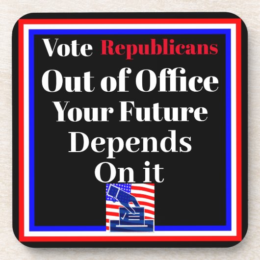 共和党員の不在投票飲料用コースター コースター (正面)