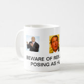 共和党員の人間として提起している用心して下さい コーヒーマグカップ (正面左)