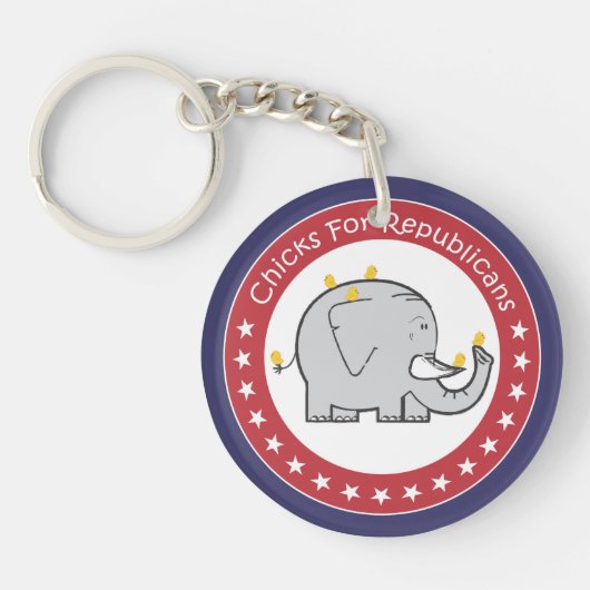 共和党員のkeychainのためのひよこ キーホルダー (正面)