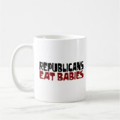 共和党員はベビーを食べます コーヒーマグカップ (左)