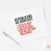 共和党員は雪だ スクエアシール (封筒)