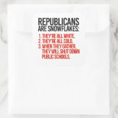 共和党員は雪だ スクエアシール (バッグ)