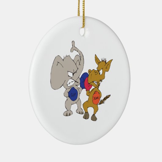 共和党員対民主党員 セラミックオーナメント (右)