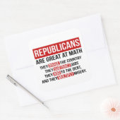 共和党員素晴らしは数学だ スクエアシール (封筒)