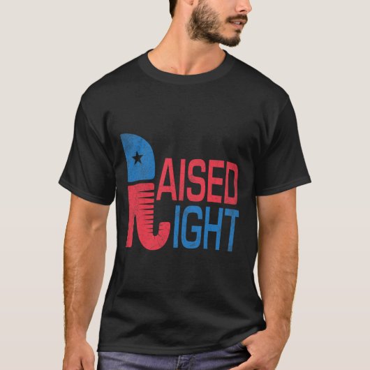 共和党員 - 共和党員として育てられたヴィンテージギフトTシャツ Tシャツ (正面)